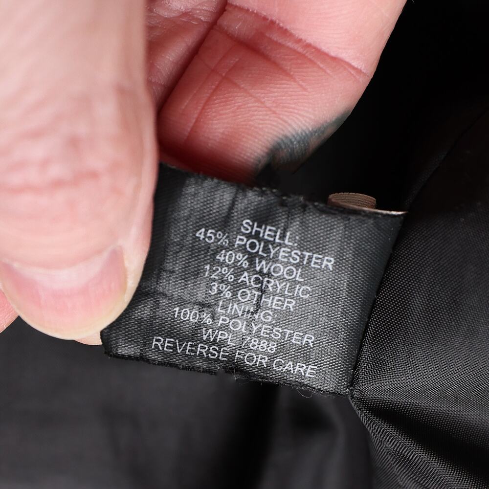 Women's Grey Black Preppy Classic Tweed Anne Klein Button Up Belted Midi Coat - Picture 10 of 10